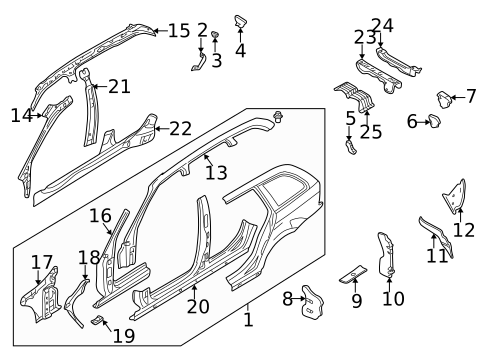 Hinge Pillar for 2003 BMW 325xi #0