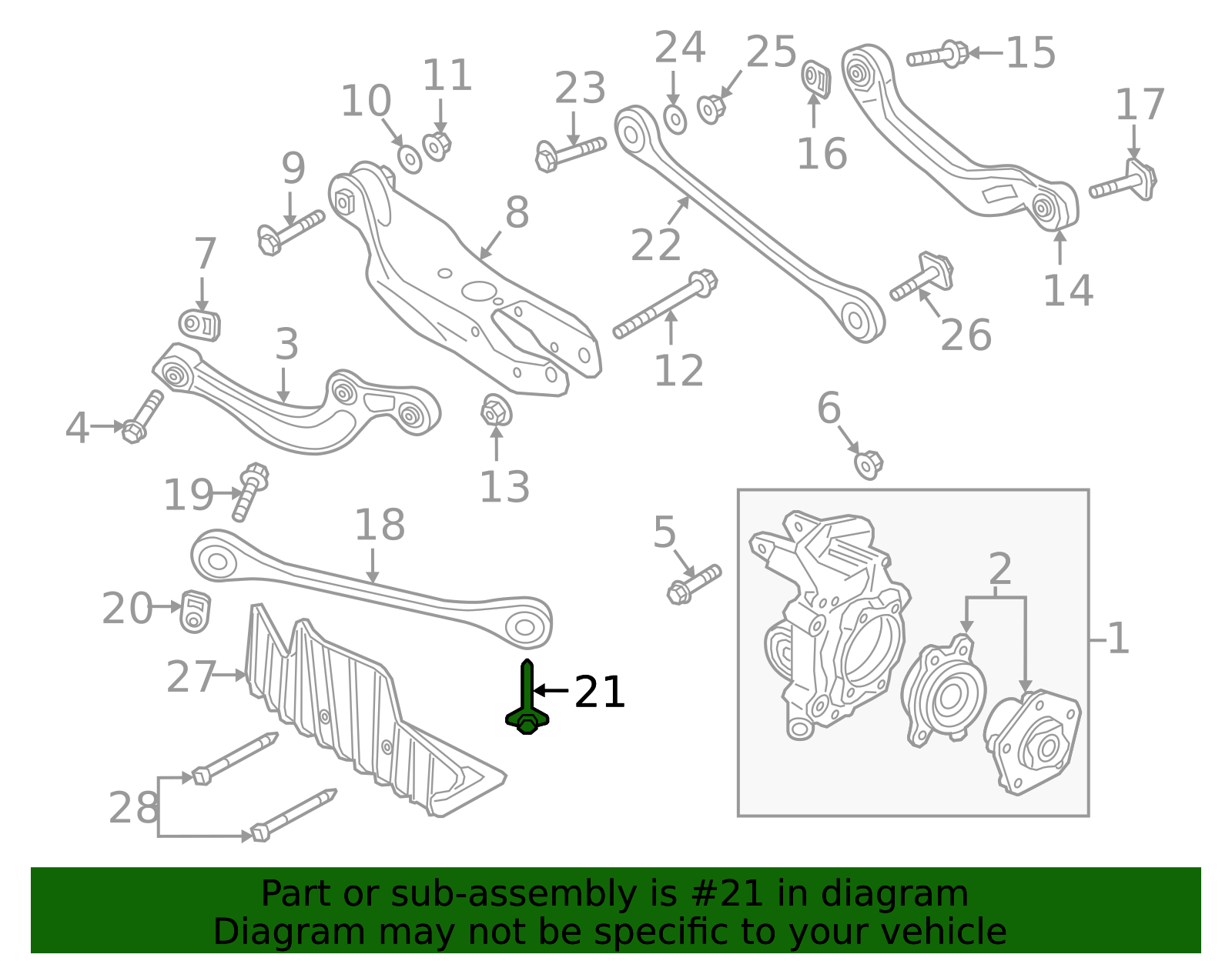 WHT-007-096 - Upper Control Arm Mount Bolt 2017-2025 Audi | Audi OEM Parts