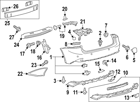 Bumper & Components - Rear for 2025 Lexus IS300 #3