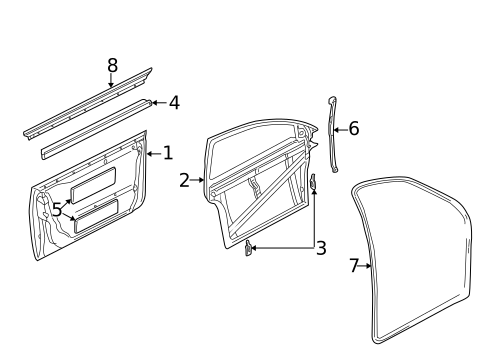 Door & Components for 2004 Audi Allroad Quattro #1