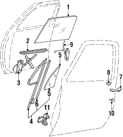 Rear Door for 1988 GMC V1500 Suburban #0