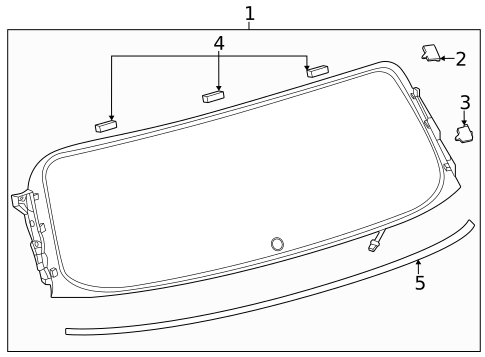 Glass - Lift Gate for 2025 Lexus LX700h #1