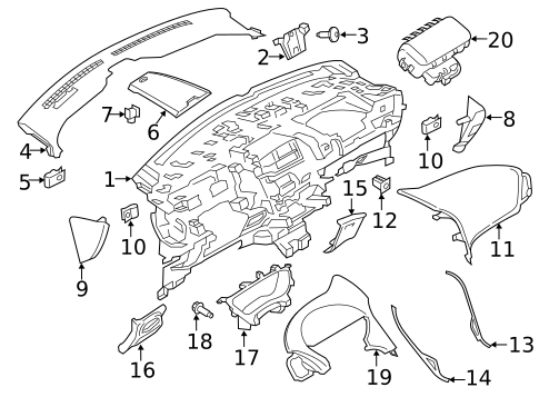 Instrument Panel Components for 2018 Lincoln MKX #0