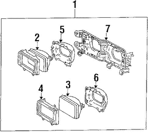Headlamp Components for 1984 Toyota Camry #0