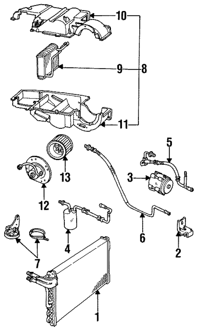 YJ423 - HVAC: Condenser for Ford: Thunderbird | Mercury: Cougar Image