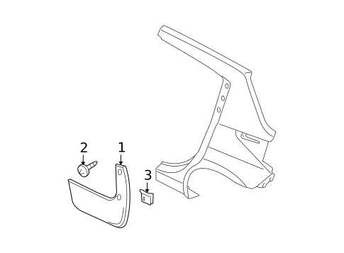 Exterior Trim - Quarter Panel for 2011 Nissan Versa #0