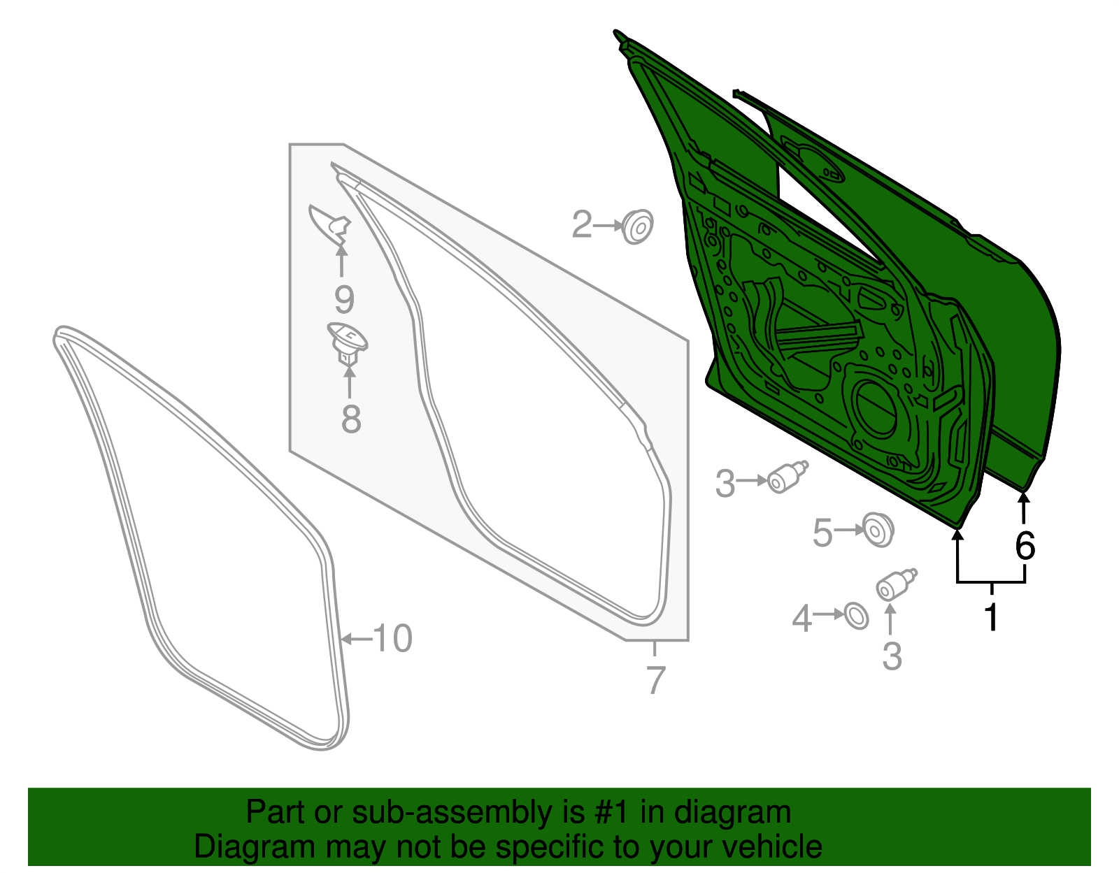 2016-2023 Mazda CX-9 Door Shell TKY0-59-02XD | Mazda-Parts