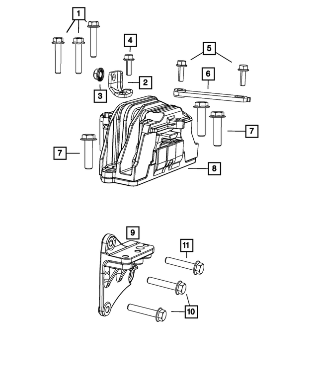 68081449AB - : Engine Mount Bracket for Mopar Image