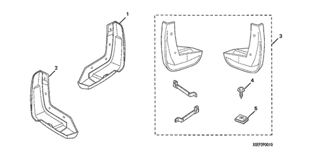 Splash Guards (1) for 2004 Acura TL #0