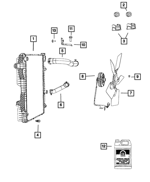 Radiator and Related Parts; Charge Air Cooler for 2014 Ram 3500 #3