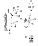 6503193 - Cooling: Hex Head Bolt And Coned Washer for Chrysler: 300, Sebring, Town &amp; Country | Dodge: Avenger, Caliber, Challenger, Charger, Durango, Grand Caravan, Journey | Jeep: Compass, Grand Cherokee, Grand Cherokee WK, Liberty, Patriot | Ram: 2500, 3500 Image