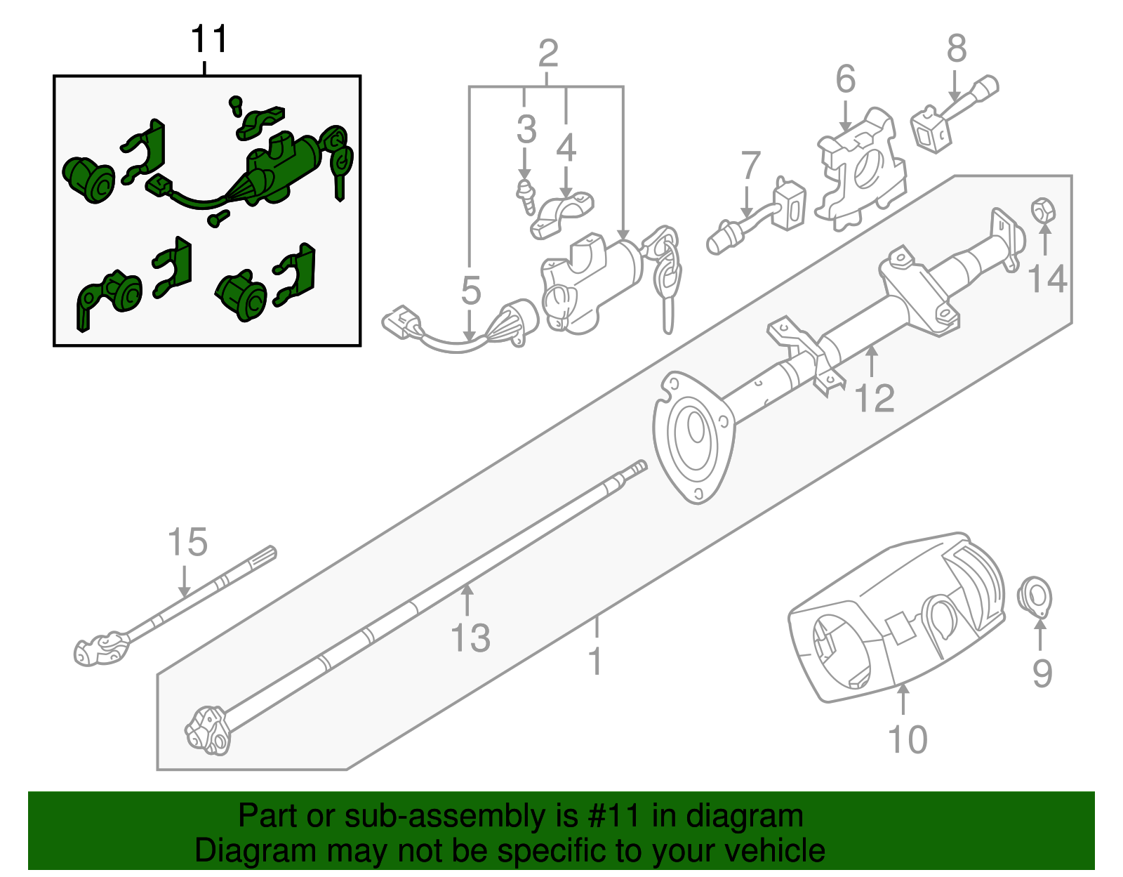 Lock Set - Nissan (K9810-7Z000)