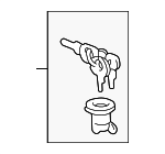 74886SK8A01 - Body: Cylinder &amp; Keys for Acura: Integra Image