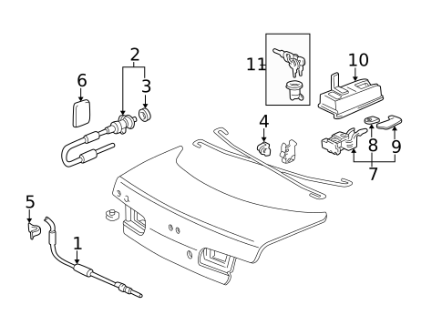 Lid & Components for 1996 Acura Integra #1