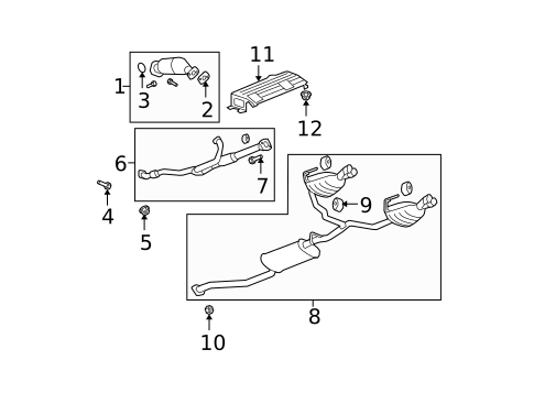 Exhaust Components for 2008 GMC Acadia #0