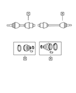 5074002AA - Front Suspension &amp; Drive: Front Drive Shaft, Right for Mopar Image