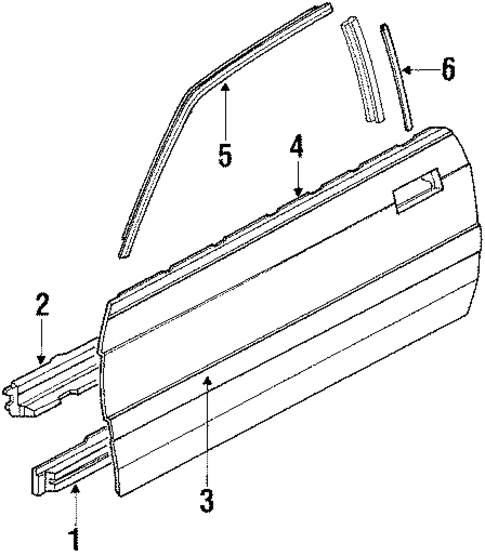 Door & Components for 1988 Acura Legend #2