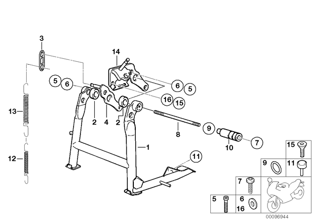 46527661615 - : Bracket Left for BMW-Motorrad Image