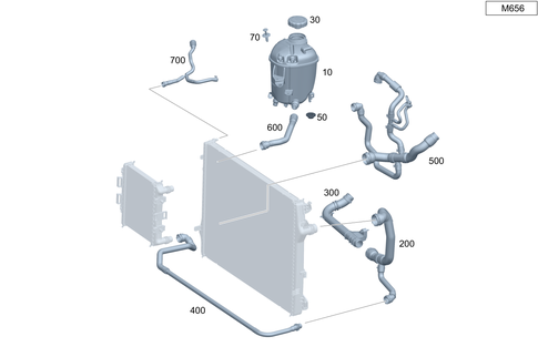 High-Temperature Cooling Circuit for 1991 Mercedes-Benz 350SD #0