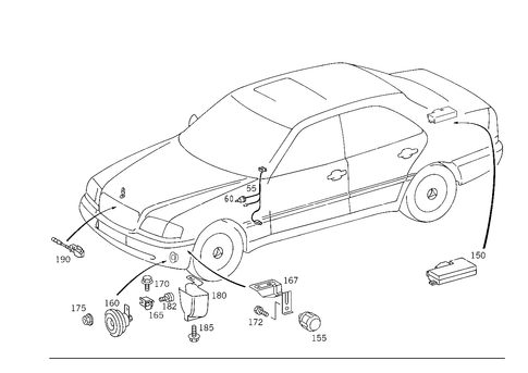 Antitheft Alarm System for 1997 Mercedes-Benz C 280 #0