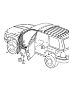 5056072AA - Labels All Vehicle Locations: Child Protection Lock Label for Mopar Image