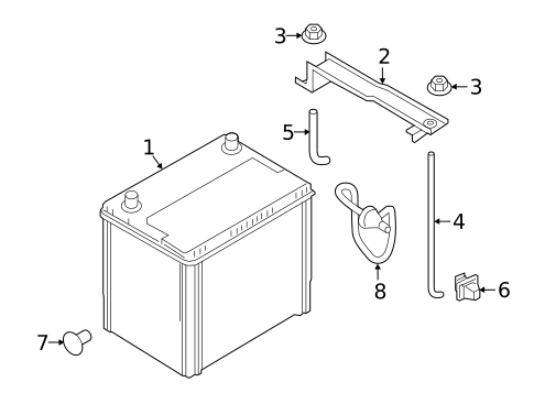 Battery for 2017 INFINITI Q50 #1