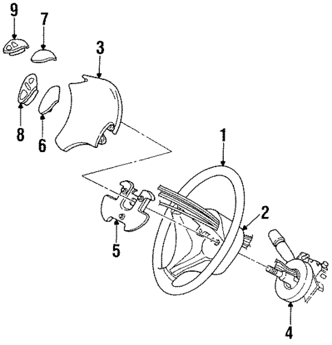 Steering Wheel & Trim for 1997 Dodge Grand Caravan #0