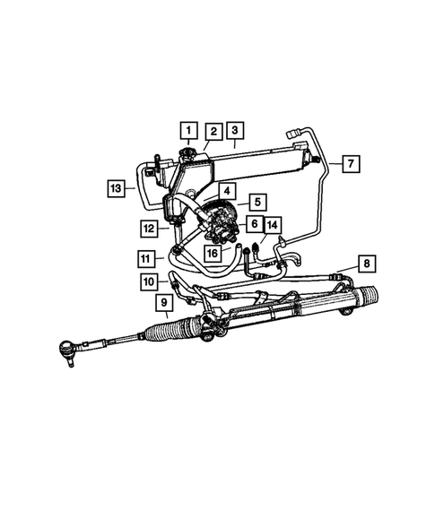 Power Steering Hoses for 2007 Jeep Grand Cherokee #1