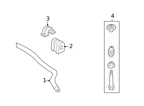 Stabilizer Bar & Components for 2006 Pontiac Montana #0