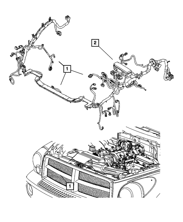 56051081AF - Electrical: Headlamp To Dash Wiring for Mopar Image image