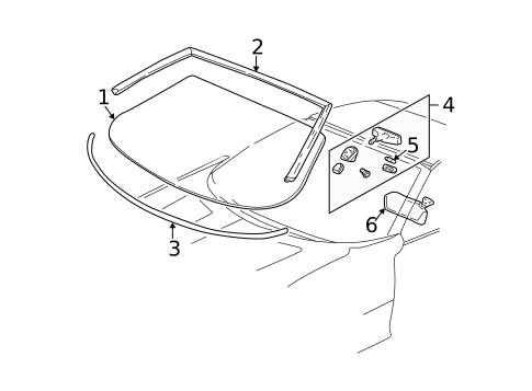 Glass - Windshield for 1994 Chevrolet Camaro #0