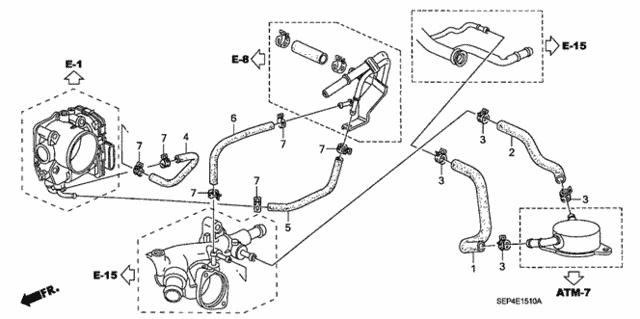 Water Hose for 2006 Acura TL #0