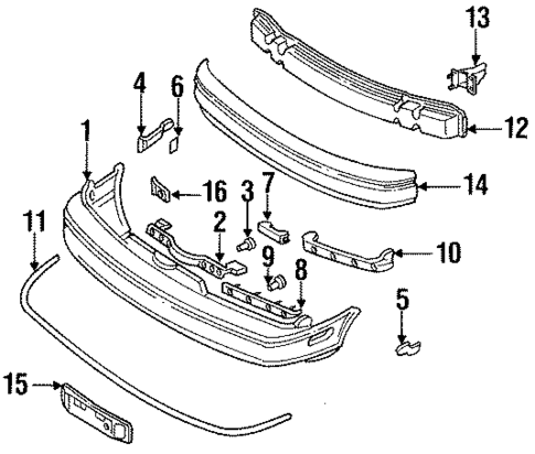 Bumper & Components - Front for 1994 INFINITI Q45 #0