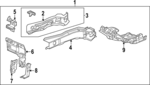 60910T60305ZZ - : Frame Side Member Assembly for Honda: Civic Image