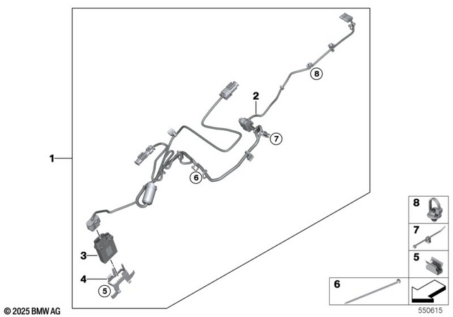 61125B51139 - General Electrical System: Connecting Cable Case/Topcase -  for BMW-Motorrad Image