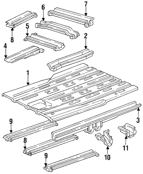 Floor for 1996 Mercury Villager #0