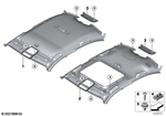 51448095961 - Vehicle Trim: Headlining for BMW: M3, M3 Comp. M xDrive, M3 Competition, M3 CS, M340i, M340iX Image image
