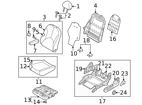 Front Seat Components for 2008 Hyundai Accent #0