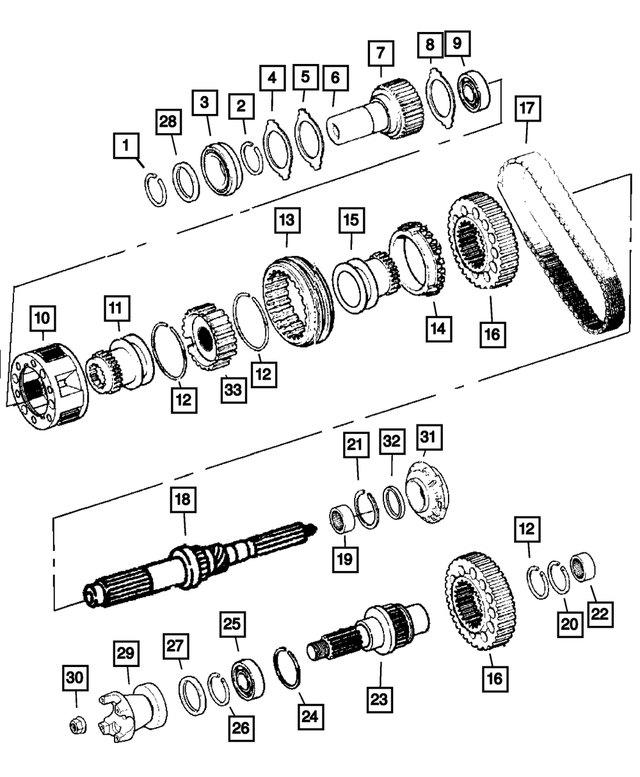 68001625AA - Transfer Case Model 273 [DH3]: Bearing for Mopar Image