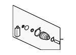 3817A135 - Driveline &amp; Axles: Cv Joint Boot Kit for Mitsubishi Image