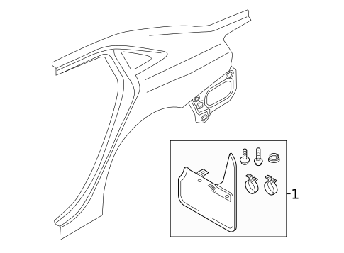 Exterior Trim - Quarter Panel for 2024 Audi A3 Quattro #0