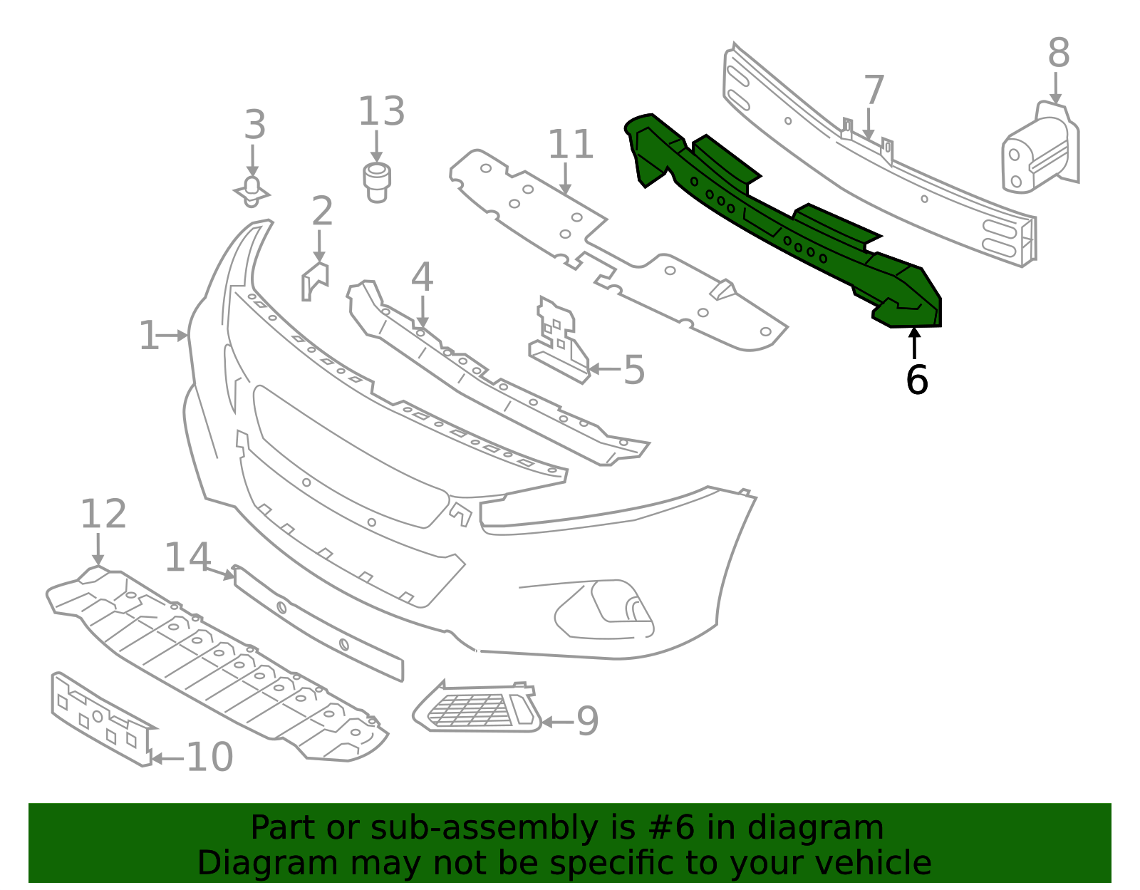 2023-2025 Nissan Altima Bumper Impact Absorber 62090-9HF0A | Parts