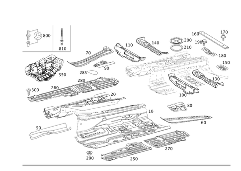 Front Floor for 2009 Mercedes-Benz E320 #0