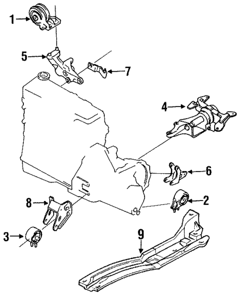 Engine & Trans Mounting for 1991 Mazda Protege #0