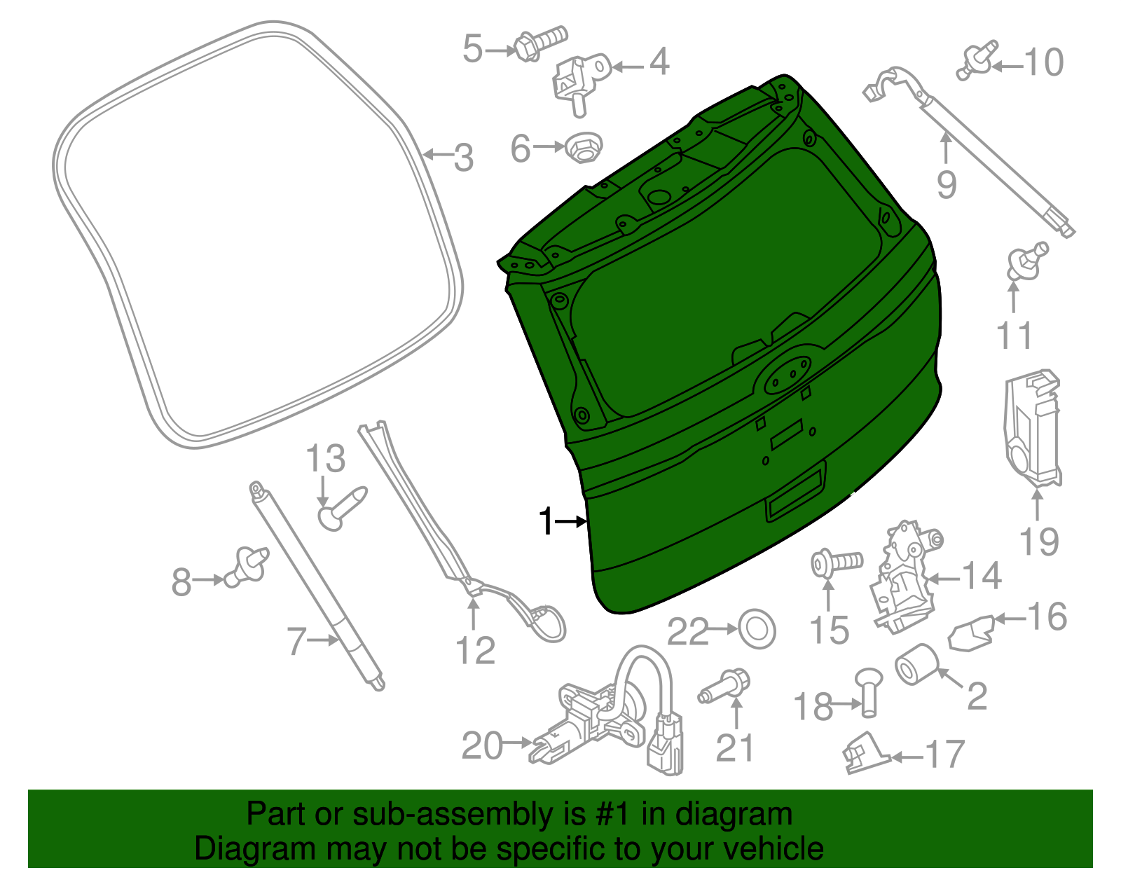 2011-2015 Ford Lift Gate bb5z7840010b | TascaParts.com