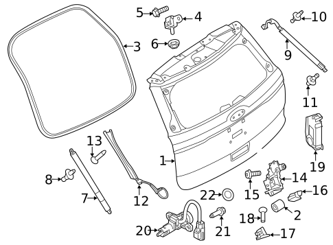 Lift Gate for 2012 Ford Explorer #0