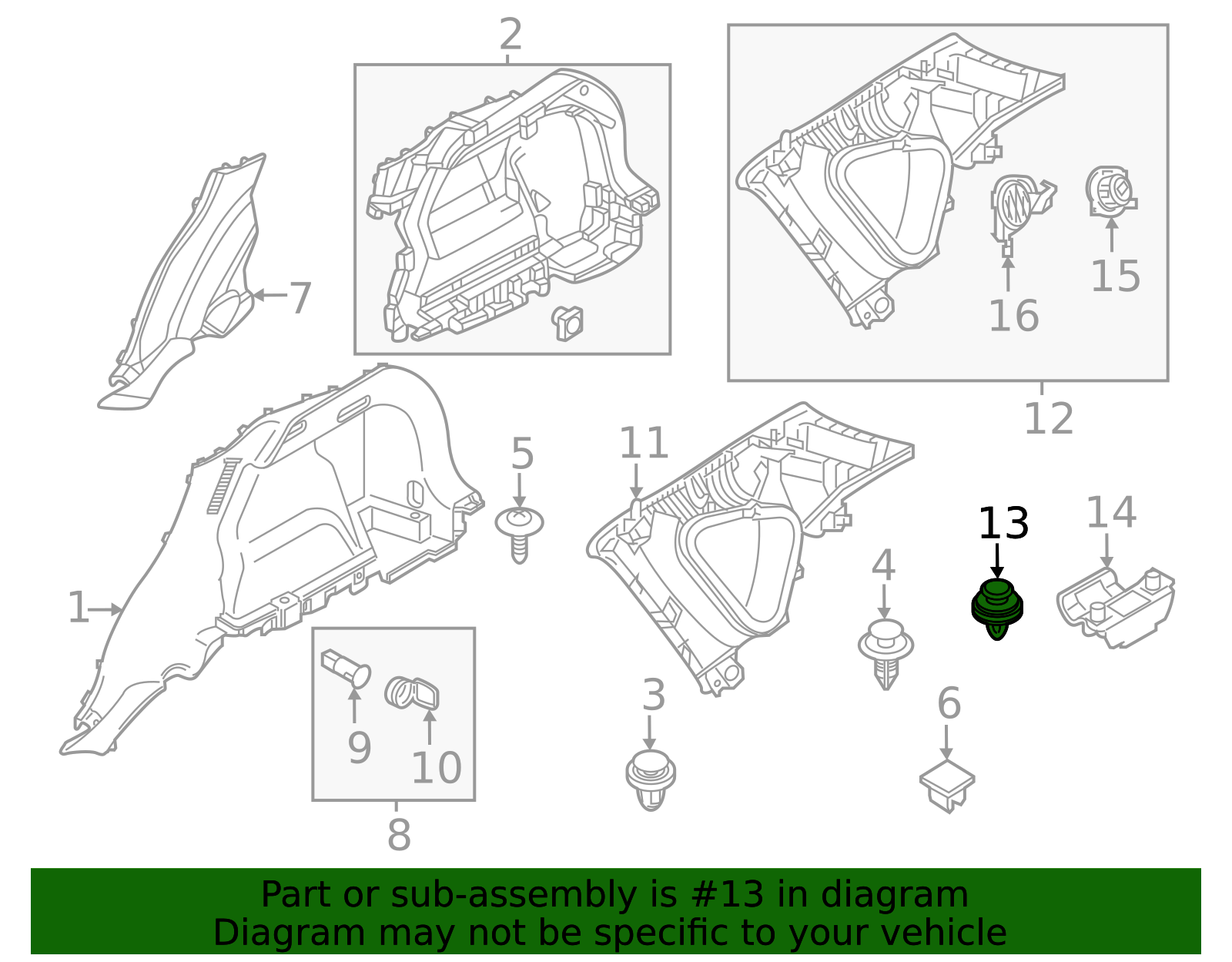 2013-2025 Mazda Lift-Gate Trim Panel Clip KD45-68-865 | TascaParts.com