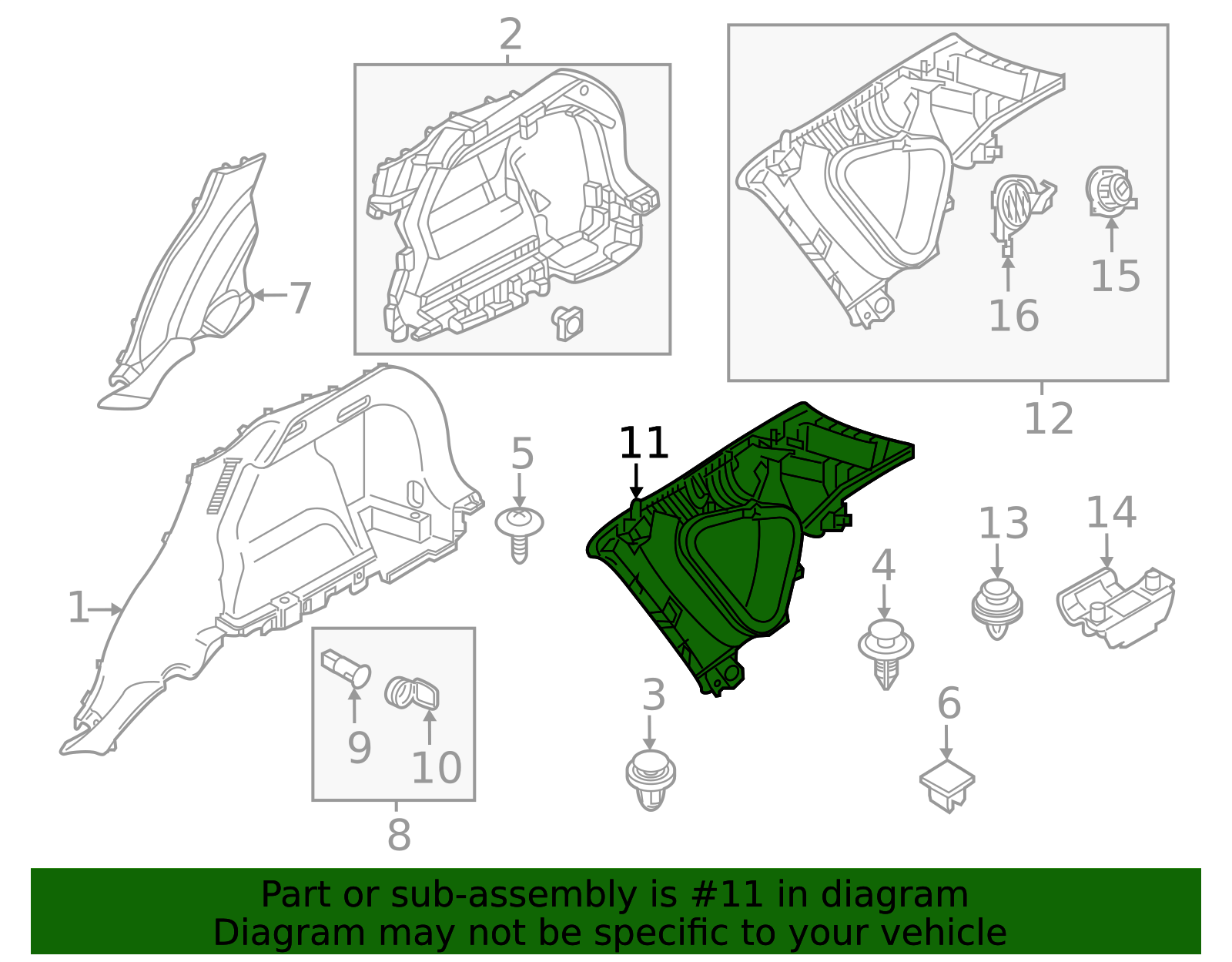 2017-2025 Mazda CX-5 Upper Quarter Trim KB7W-68-250B-75 | OEM