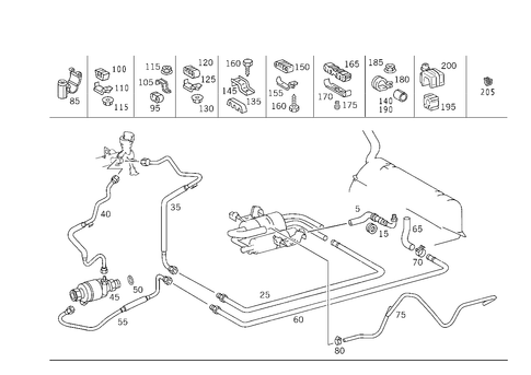 Fuel Lines for 1993 Mercedes-Benz 600SL #3