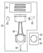 4897035AB - 3.5L Gas; Engine: Complete Engine Piston Ring Set for Mopar Image